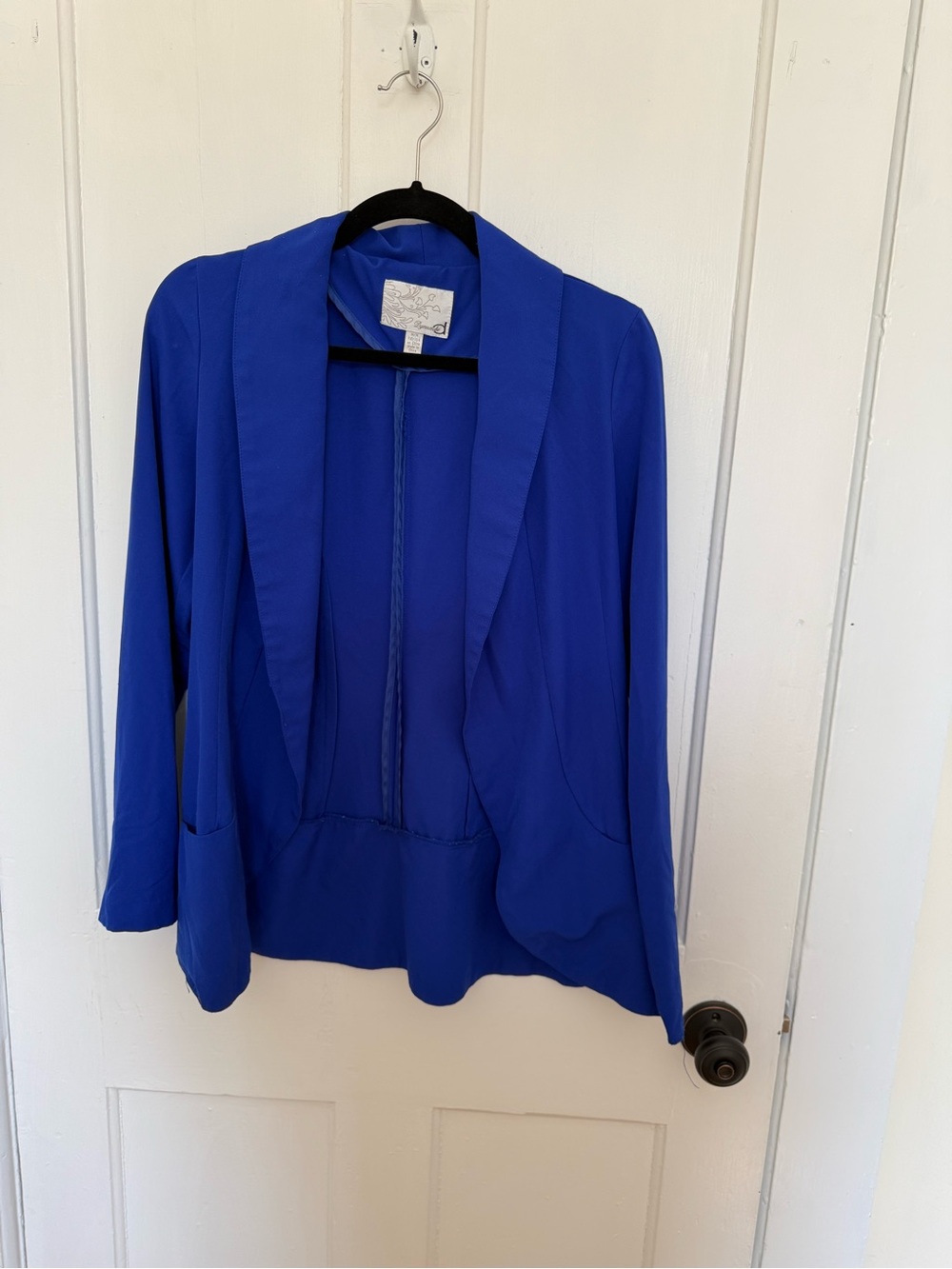 Blue Open-Front Women's Blazer